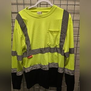 High-Visibility Long Sleeve Shirt - Neon Yellow and Black